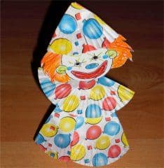 Backförmchen-Clown von vorn