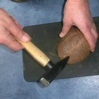 Kokosnuss anschlagen