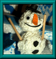 Artikelbild Schneemann aus Wollbällchen basteln