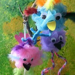 Artikelbild Quietschbunte Schwammvögel basteln