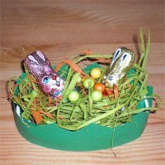 Artikelbild Einfache Osternester aus Käseschachteln basteln